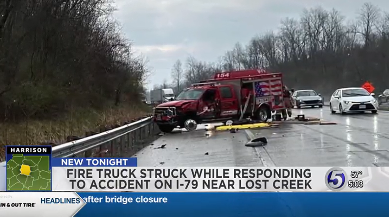 APPARATUS STRUCK WHILE RESPONDING TO CRASH WEST VIRGINIA
